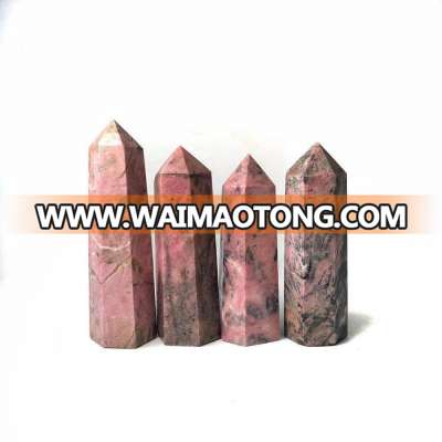 Wholesale Natural Rhodonite Crystal Quartz Point Obelisk Quartz Crystal Points