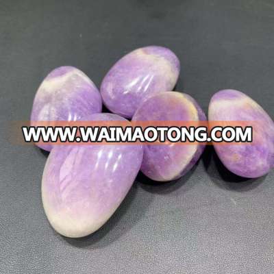 wholesale natural dream amethyst crystal palm purple crystal stone palm crystal craft for decoration