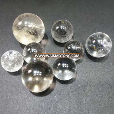 Wholesale Natural Rock Polished Clear Quartz Balls White Crystal Sphere Healing Stone