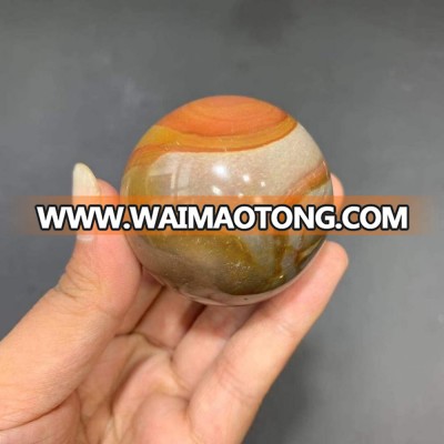 Wholesale natural polychrome jasper sphere colorful crystal small ball healing for decoration