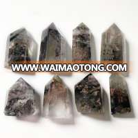 High Quality Natural Garden Quartz Crystal Tower Point Wand Healing Crystal Point