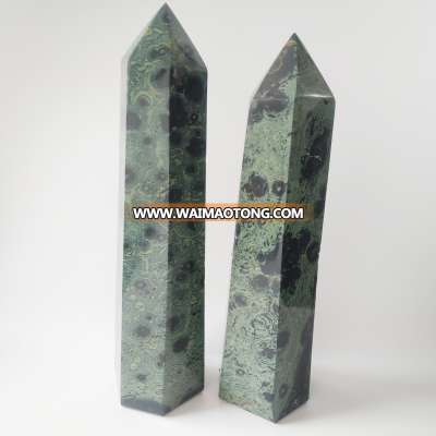 Wholesale Natural Big Crystal Point Peacock Eye Crystal Wand Healing Kambaba Jasper Quartz Point For Decoration