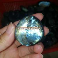 Stunning natural labradorite palm crystal healing stone